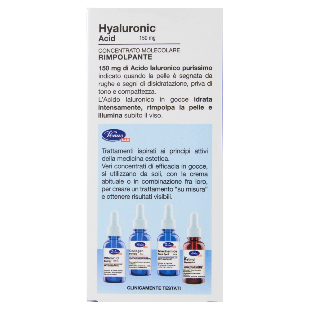 Venus Lab Hyaluronic Acid 150 mg Concentrato Molecolare Rimpolpante 30 mL